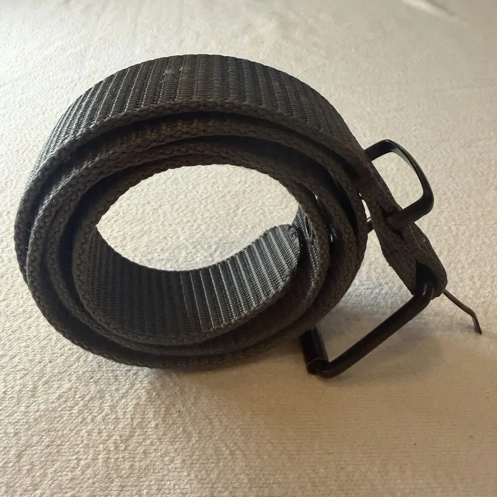 Men Nylon Canvas Waist Belt Casual Jeans Waistbands Alloy Pin Buckle Simple Army